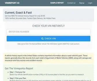 Vinreport.io(Vehicle history reports) Screenshot
