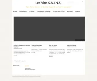 Vins-Sains.org(Les Vins S.A.I.N.S) Screenshot