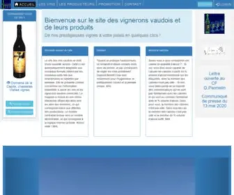 Vins-Vaudois.ch(Fédération promotionnelle des vins vaudois) Screenshot