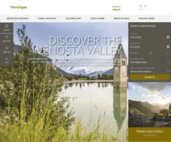 Vinschgau.net(Offizielle Website für Urlaub in Südtirol) Screenshot