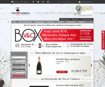 Vinsetcadeaux.fr(Site de vente en ligne de vins) Screenshot