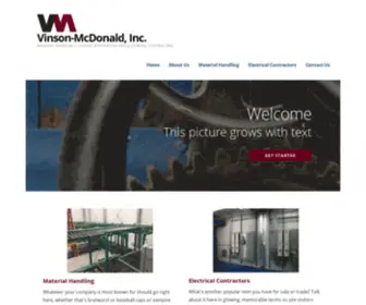 VinsonmCDonald.com(Material Handling) Screenshot