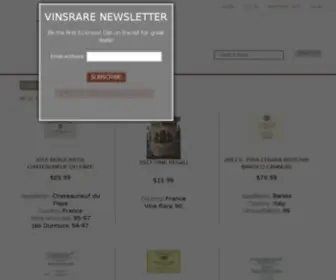 Vinsrare.com(Vins Rare) Screenshot