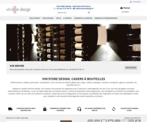 VinStoredesign.fr(CASIERS A BOUTEILLES INOX VIN'STORE DESIGN) Screenshot