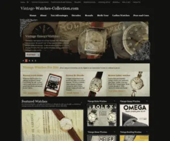Vintage-Watches-Collection.com(Vintage Watches including) Screenshot