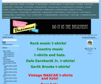 Vintagebasement.com(T-shirts, vintage t-shirts, rock t-shirts, country t-shirts, hats) Screenshot