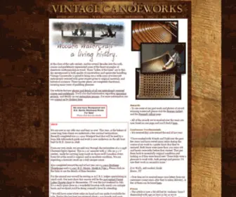 Vintagecanoeworks.com(Restored antique canoes for sale) Screenshot