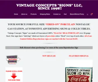 Vintageconceptssignsllc.com(Vintage Concepts) Screenshot