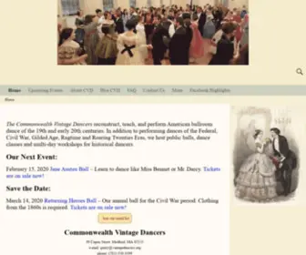 Vintagedancers.org(Commonwealth Vintage Dancers) Screenshot