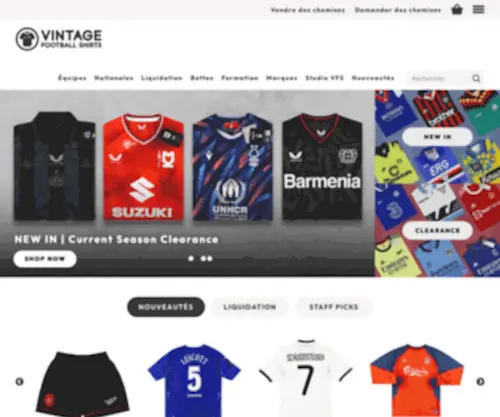 Vintagefootballshirts.fr(Maillots de foot vintage) Screenshot