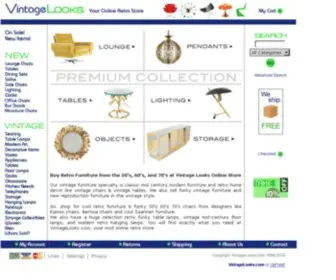 Vintagelooks.com(Modern retro furniture) Screenshot