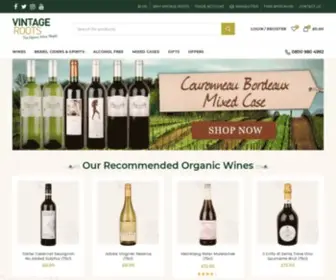 Vintageroots.co.uk(Organic Wine) Screenshot
