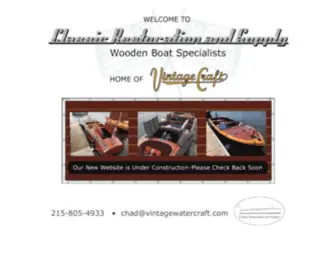 Vintagewatercraft.com(Builders and Restoration of Wooden Boats) Screenshot