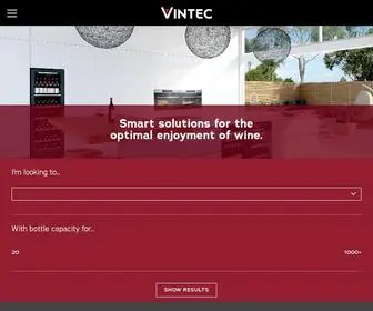 Vintec.com(State of the Art Wine Cabinets & Cellars) Screenshot