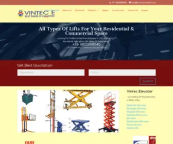 Vintecelevators.com(Vintec Elevators) Screenshot