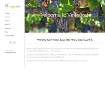 Vintegrate.com(Vintegrate Home) Screenshot