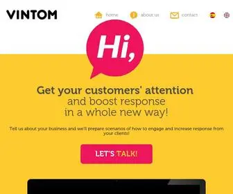 Vintom.com(Advanced video personalization solutions) Screenshot