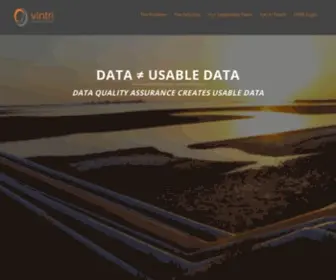 Vintritech.com(Data Quality Assurance creates Usable Data) Screenshot