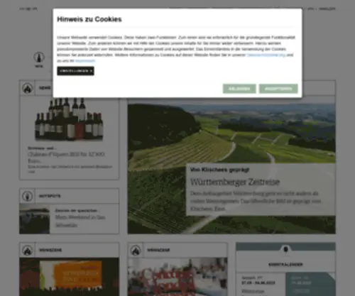 Vinum.ch(Magazin für Weinkultur) Screenshot
