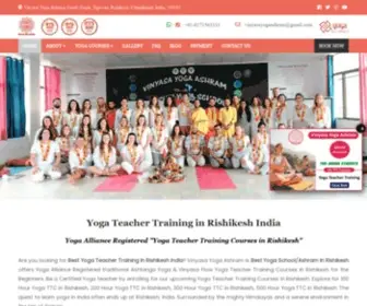 Vinyasayogaashram.com(Yoga Teacher Training in Rishikesh) Screenshot