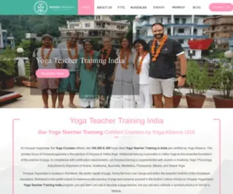 Vinyasayogashala.com(Yoga Teacher Training in Rishikesh) Screenshot