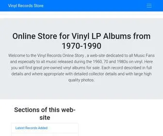 Vinyl-Records.nl(Vinyl Records and LP's Gallery Specialized in Heavy Metal) Screenshot