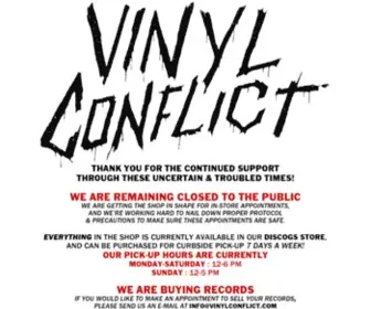 Vinylconflict.com(Vinyl Conflict Records) Screenshot