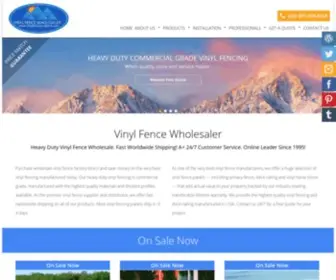 Vinylfenceanddeck.com(Vinyl Fence Wholesaler) Screenshot