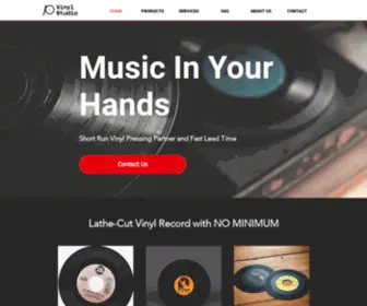 Vinylstudio.com(Custom vinyl records) Screenshot