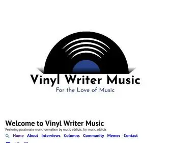 Vinylwritermusic.com(Vinyl Writer Music) Screenshot