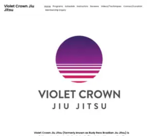 Violetcrownjiujitsu.com(BJJ, MMA, Jiu Jitsu, Grappling, Rudy Rex) Screenshot