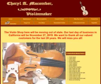 Violinsforu.com(Cheryl Macomber) Screenshot