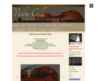 Violon-Cello.fr(Violon-cello instruments de musique) Screenshot