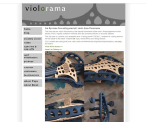 Violorama.co.uk(5 String Electric Violins) Screenshot