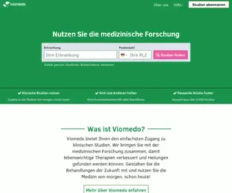 Viomedo.de(Finden Sie die passende klinische Studie auf Viomedo) Screenshot