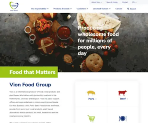Vionfood.com(Vion Food Group) Screenshot