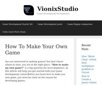 Vionixstudio.com(How to make my own game) Screenshot