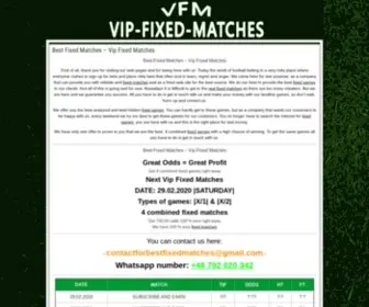 Vip-Fixed-Matches.com(Vip Fixed Matches) Screenshot