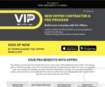 Vip-Pro.ca(Become a VIPpro member) Screenshot