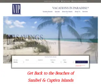 Vip-Vacationrentals.com(Sanibel & Captiva Island Vacation Rentals) Screenshot