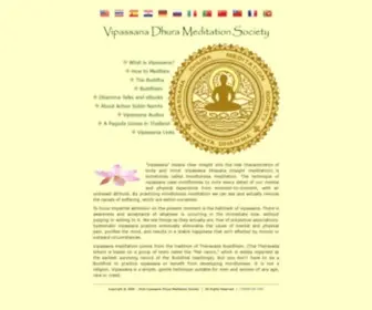 Vipassanadhura.com(Vipassana Meditation Techniques by Vipassana Dhura Meditation Society) Screenshot