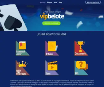 Vipbelote.fr(Jouez à toutes les variantes de la Belote) Screenshot