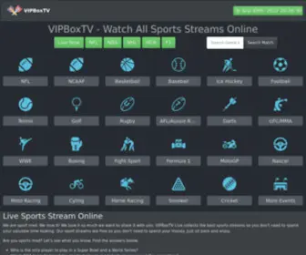 Vipboxtv.sk(Free Live Sports Streams) Screenshot
