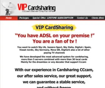 Vipcardsharing.com(VIP CardSharing) Screenshot