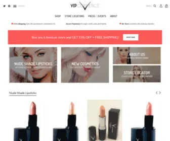 Vipcosmetics.com(Shop Long Lasting Professional Quality Makeup Cosmetics) Screenshot