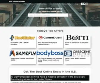 Vippromocodes.com(Free promo codes) Screenshot