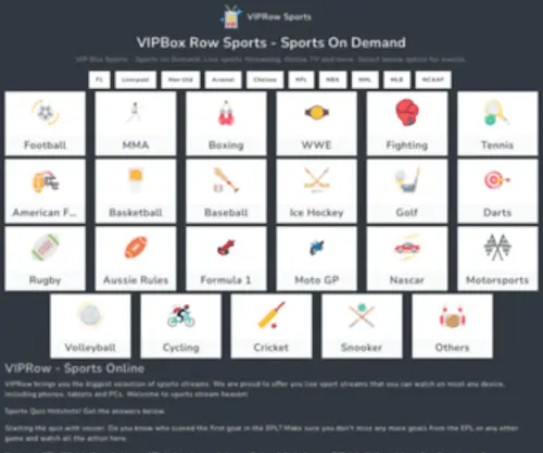 Viprow.nu(VIP Box Sports) Screenshot
