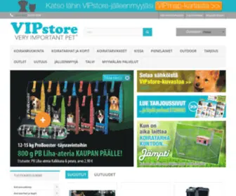 VipVescor.fi(VIPstore nettikauppa koiranruoka kissanruoka koiratarvikkeet ja kissatarvikkeet VIPstore Oy maahantuonti ja markkinointi) Screenshot