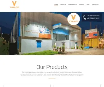 Viraatindustries.com(Largest Manufacturer of Roofing Products in South India) Screenshot
