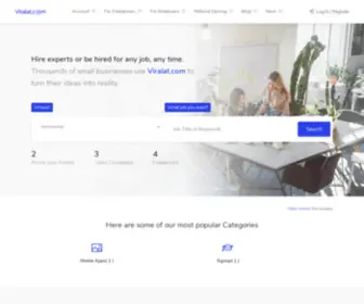 Viralat.com(Make money online and Achieving marketing objectives at the lowest costs) Screenshot